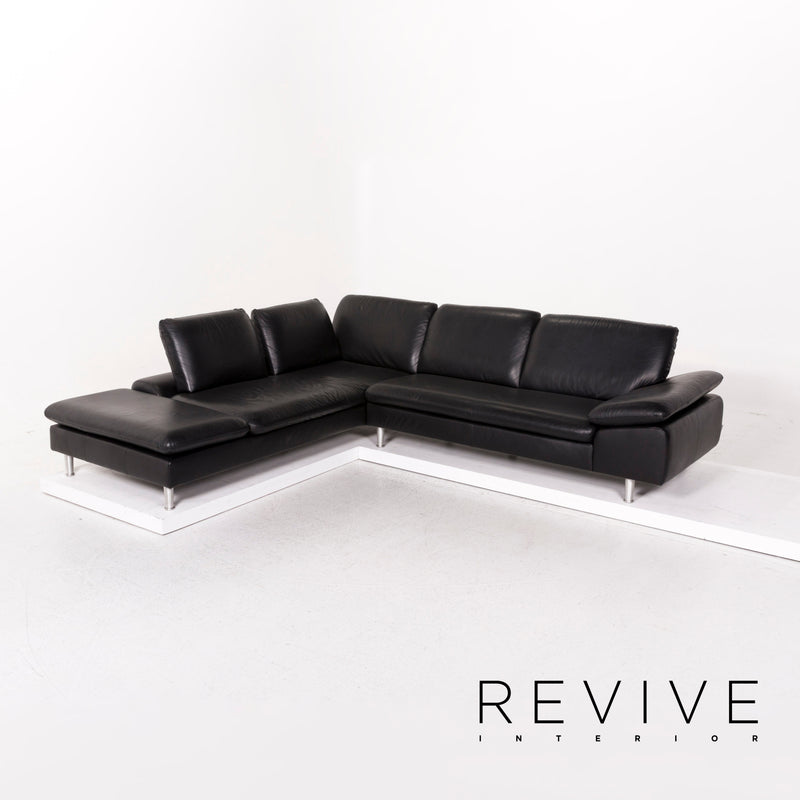 Willi Schillig Leder Ecksofa Schwarz Sofa Funktion Relaxfnktion Couch 