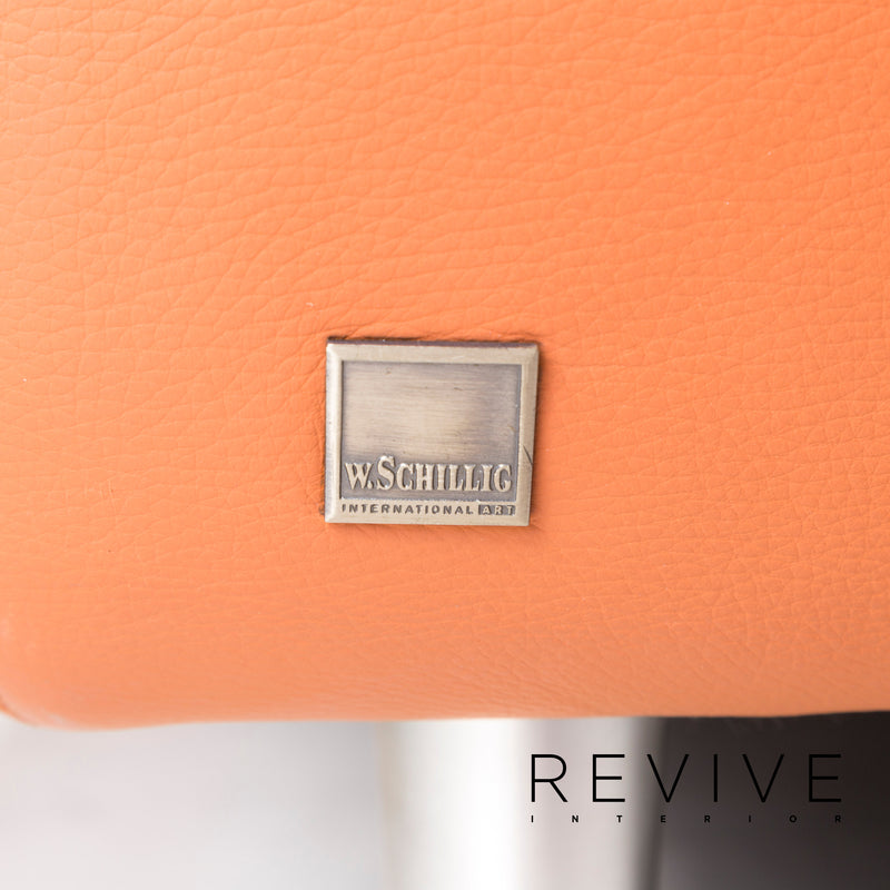 Willi Schillig Leder Ecksofa Terrakotta Orange Couch 