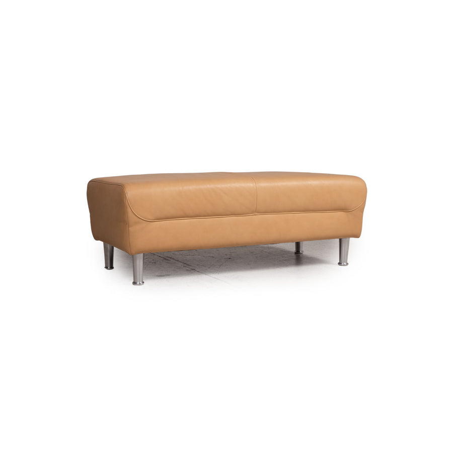 Willi Schillig Leder Hocker Beige