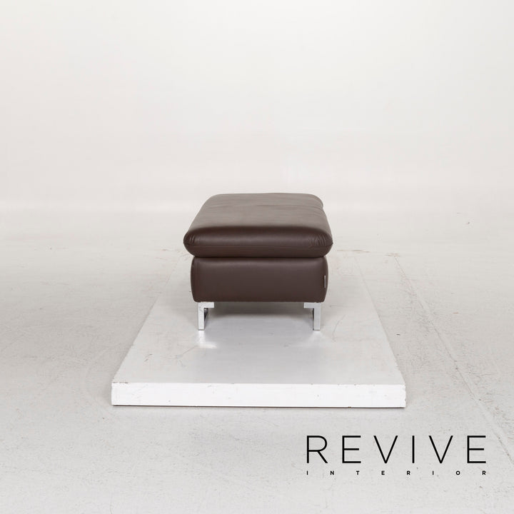 Willi Schillig Leather Stool Brown #13075