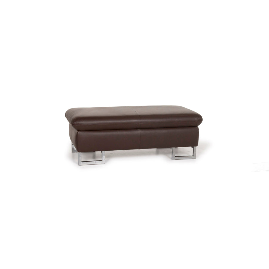 Willi Schillig Leather Stool Brown #13075