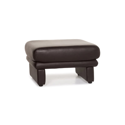 Willi Schillig Leder Hocker Braun Dunkelbraun Ottoman #13554