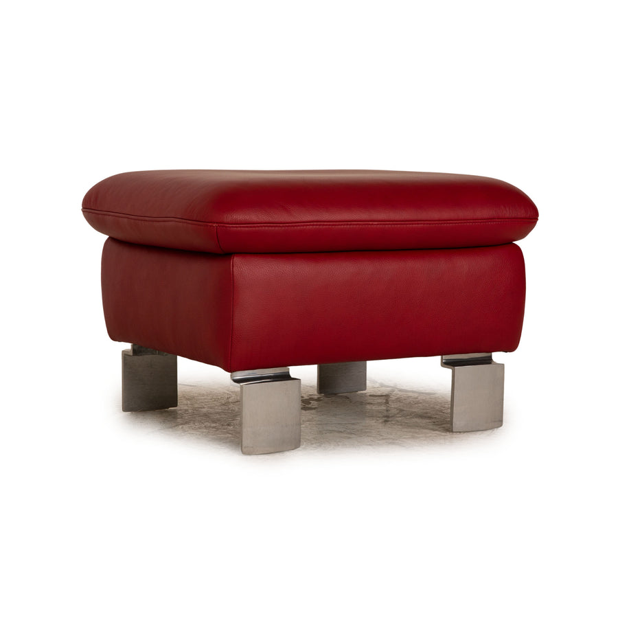 Willi Schillig Leder Hocker Rot Funktion