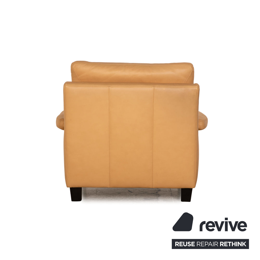 Willi Schillig Leather Armchair Beige Sofa Couch