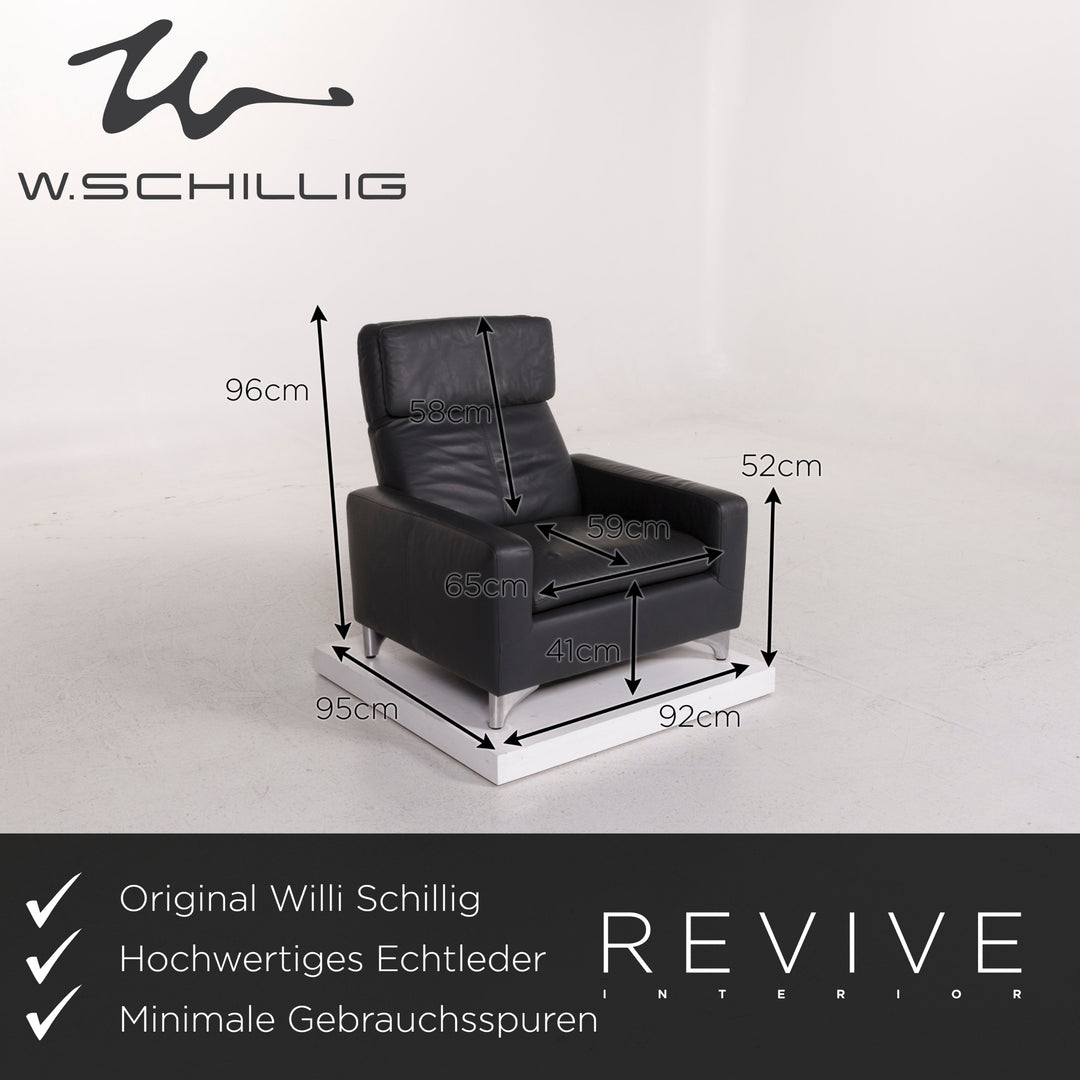 Willi Schillig Leather Armchair Gray #12176