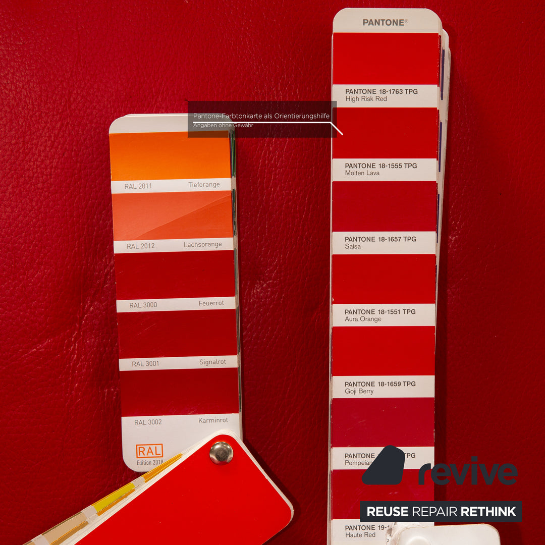 Willi Schillig leather armchair red