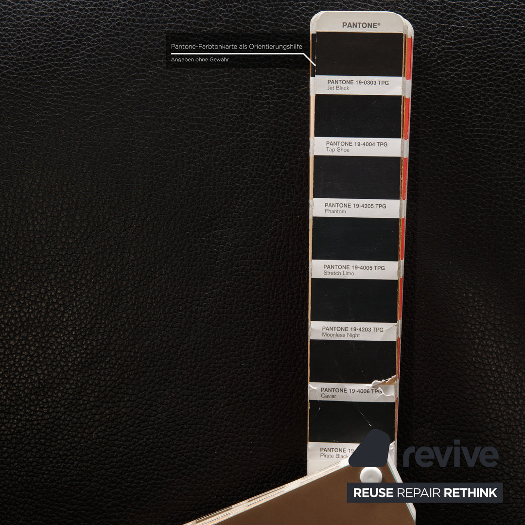 Willi Schillig leather armchair black