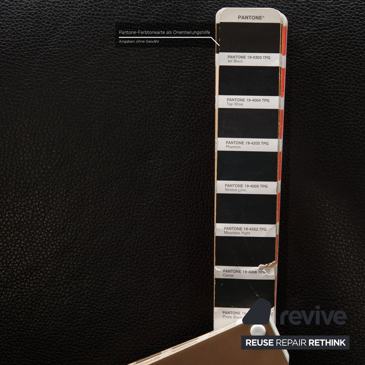 Willi Schillig leather armchair black