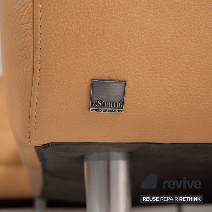 Willi Schillig Leder Sofa Beige Ecksofa Couch