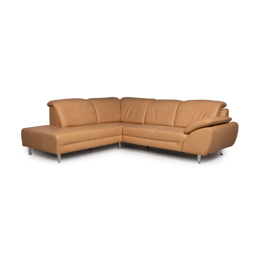 Willi Schillig Leder Sofa Beige Ecksofa Couch