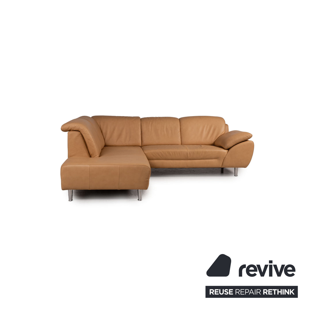 Willi Schillig Leder Sofa Beige Ecksofa Couch
