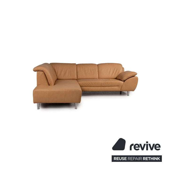 Willi Schillig Leder Sofa Beige Ecksofa Couch