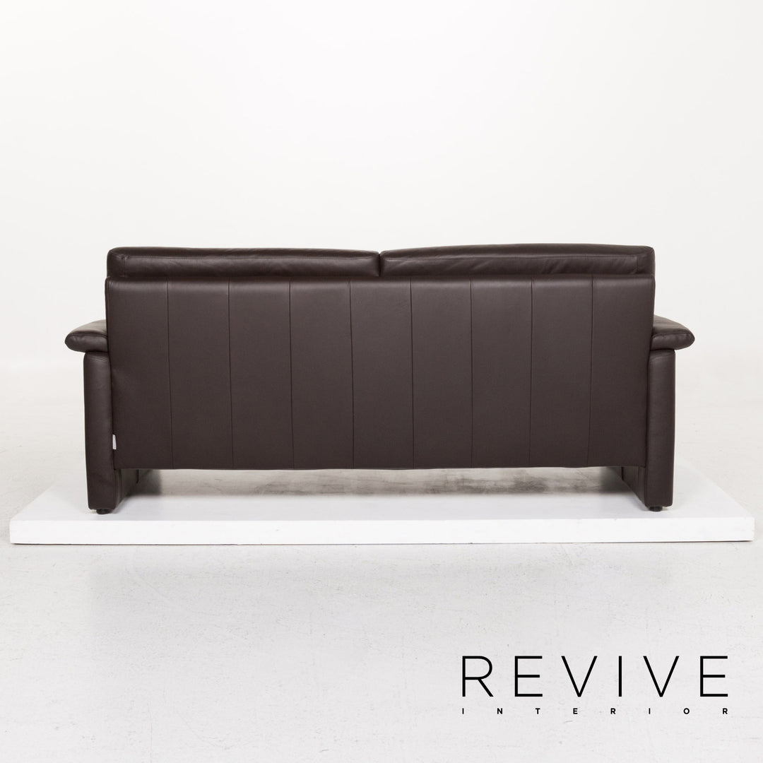 Willi Schillig Leder Sofa Braun Dunkelbraun Dreisitzer Couch #13388