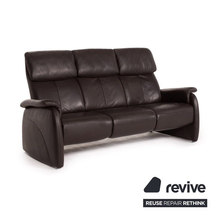 Willi Schillig Leder Sofa Braun Dunkelbraun Dreisitzer Couch