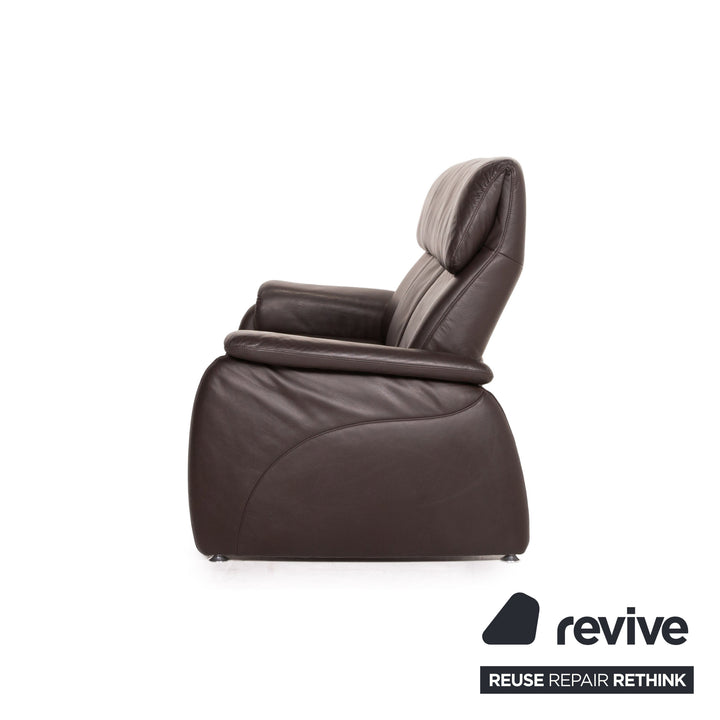 Willi Schillig Leder Sofa Braun Dunkelbraun Dreisitzer Couch