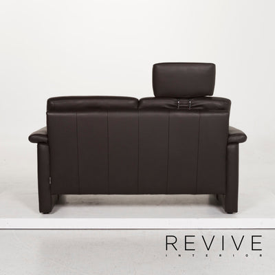 Willi Schillig Leder Sofa Braun Dunkelbraun Zweisitzer Couch #12656