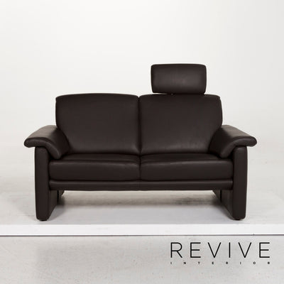 Willi Schillig Leder Sofa Braun Dunkelbraun Zweisitzer Couch #12656