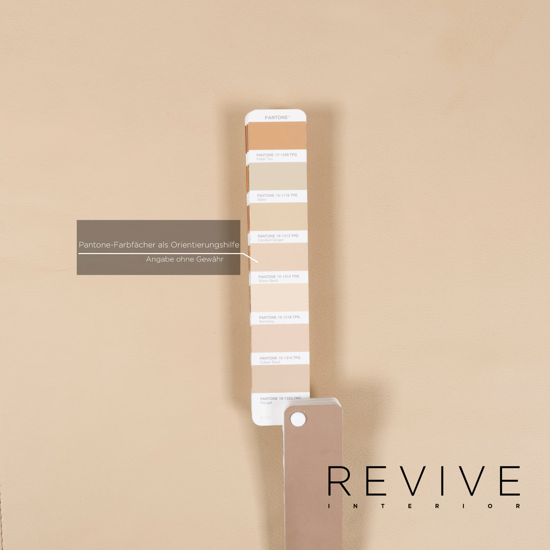 Willi Schillig leather sofa set beige corner sofa stool #13155