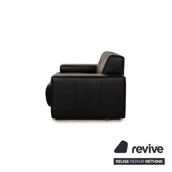 Willi Schillig Leder Sofa Schwarz Zweisitzer Couch elektr. Funktion