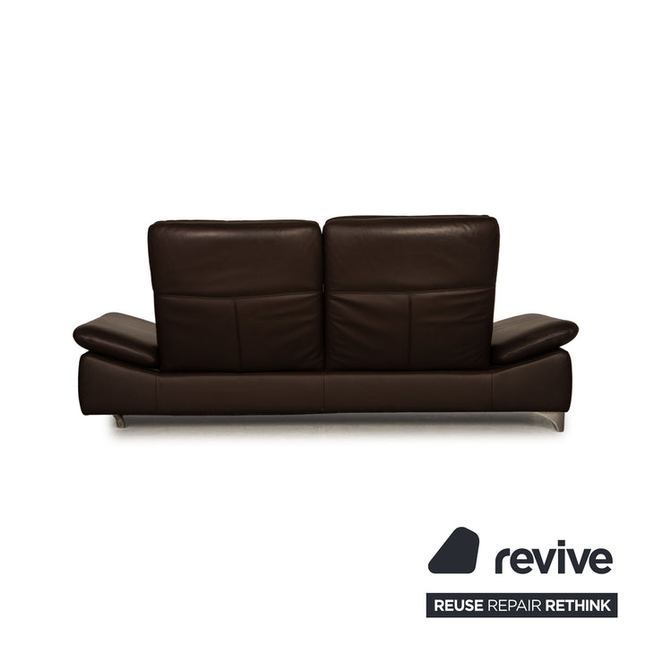 Willi Schillig Leder Zweisitzer Braun Sofa Couch Funktion