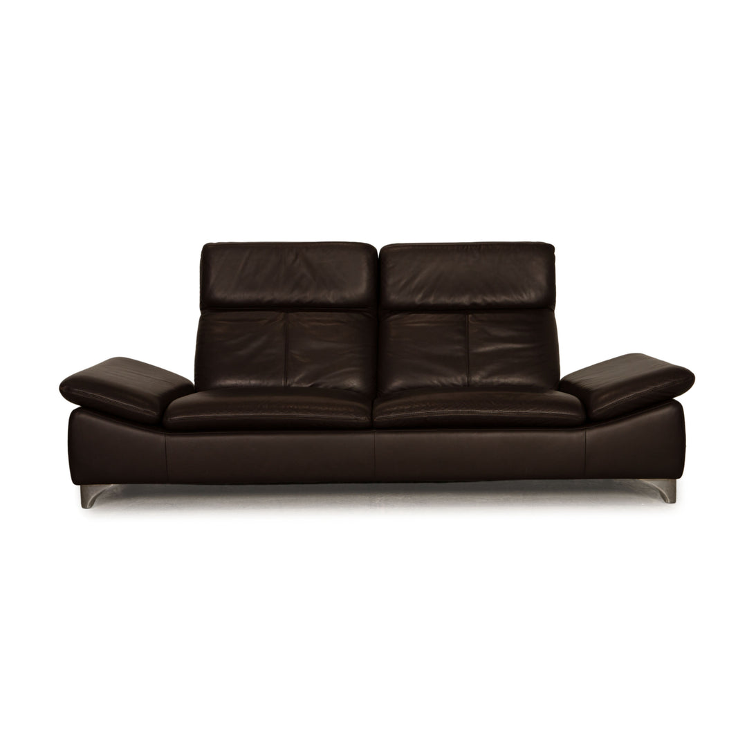 Willi Schillig Leder Zweisitzer Braun Sofa Couch Funktion