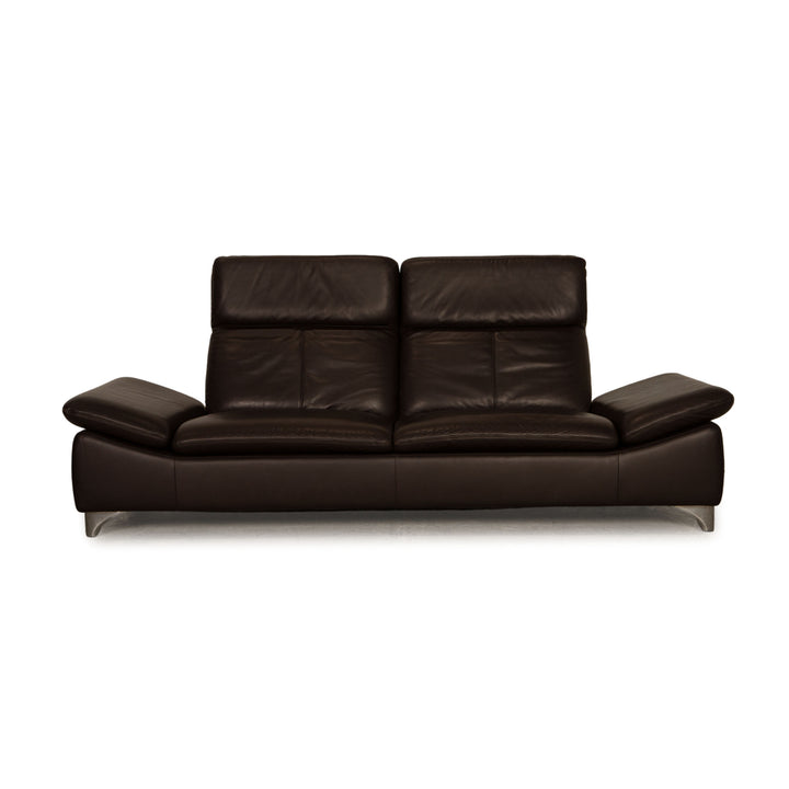 Willi Schillig Leder Zweisitzer Braun Sofa Couch Funktion