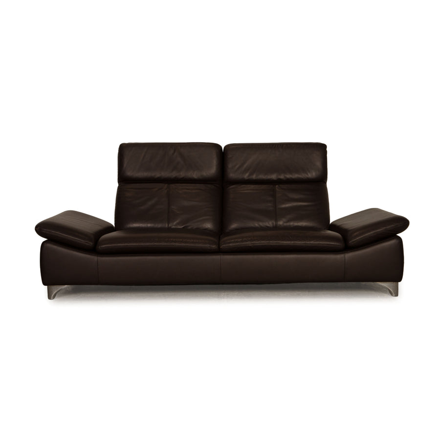 Willi Schillig Leder Zweisitzer Braun Sofa Couch Funktion