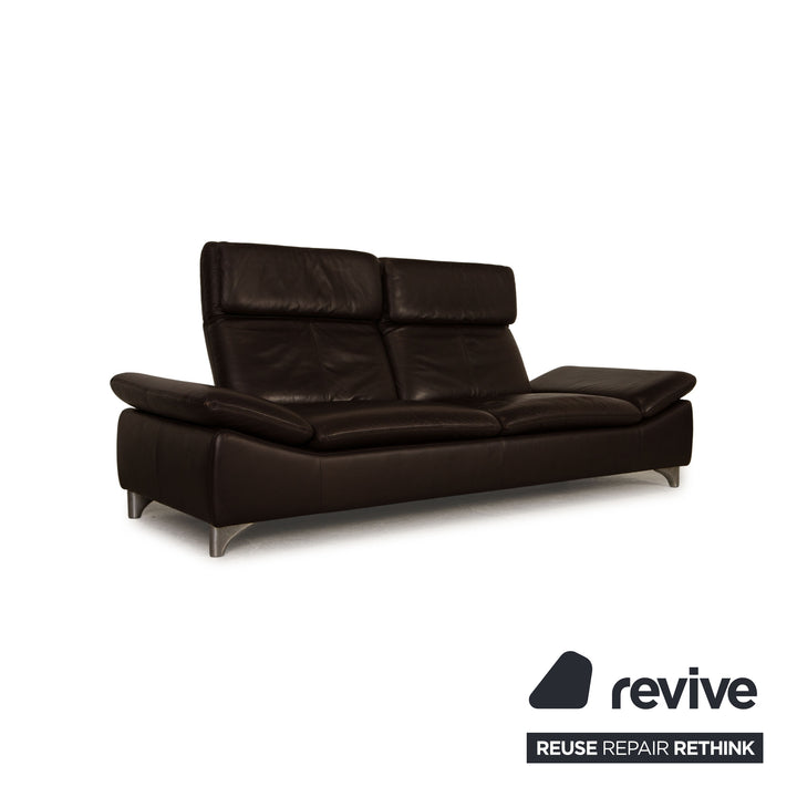 Willi Schillig Leder Zweisitzer Braun Sofa Couch Funktion