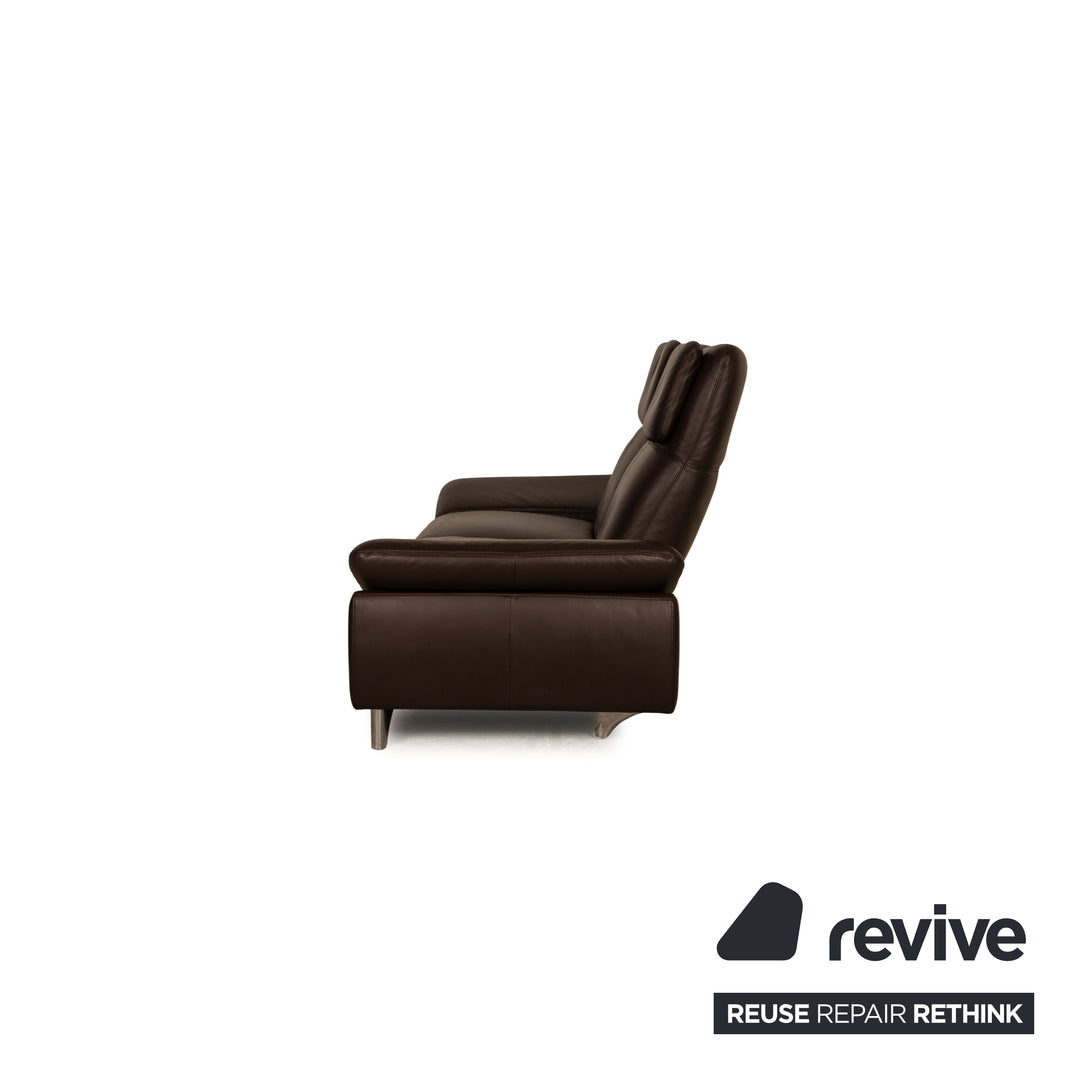 Willi Schillig Leder Zweisitzer Braun Sofa Couch Funktion
