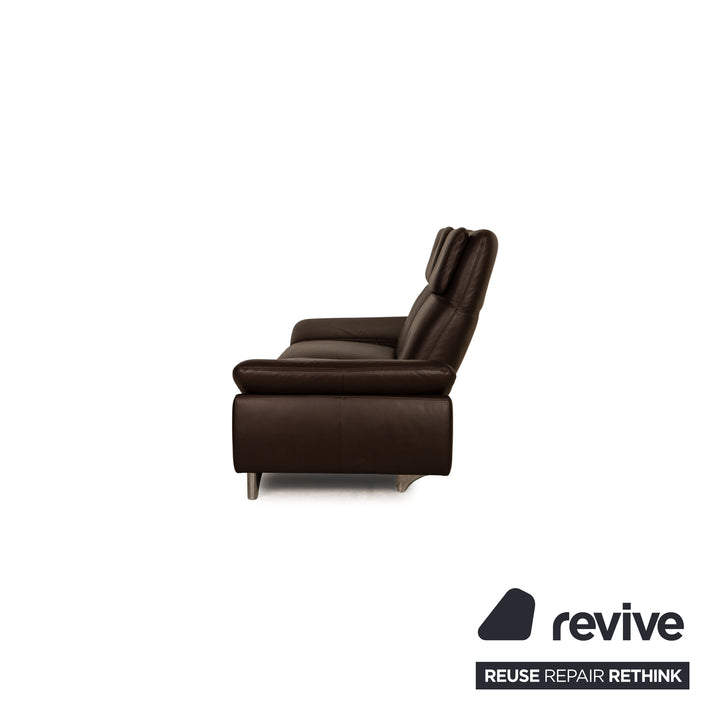 Willi Schillig Leder Zweisitzer Braun Sofa Couch Funktion