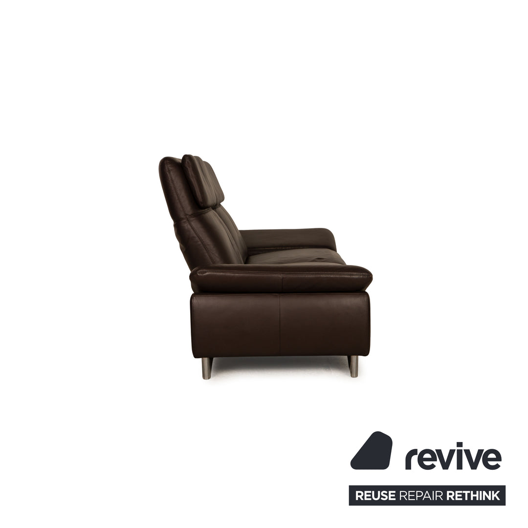 Willi Schillig Leder Zweisitzer Braun Sofa Couch Funktion