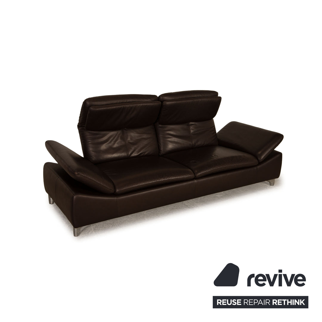 Willi Schillig Leder Zweisitzer Braun Sofa Couch Funktion