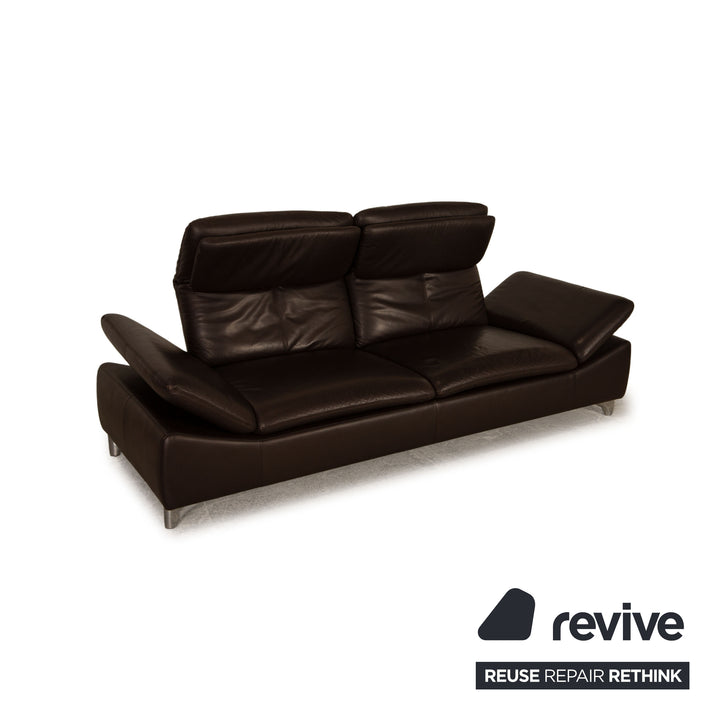 Willi Schillig Leder Zweisitzer Braun Sofa Couch Funktion
