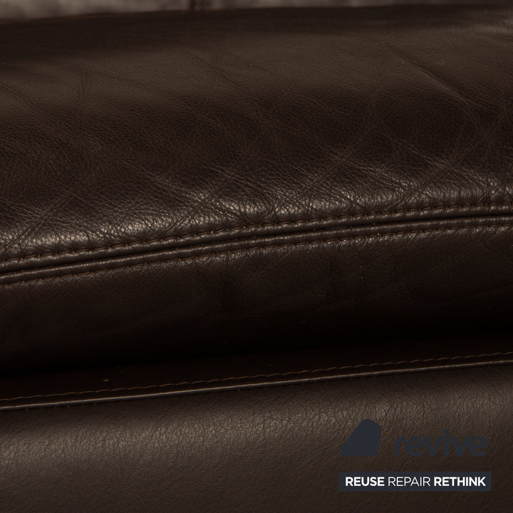Willi Schillig Leder Zweisitzer Braun Sofa Couch Funktion