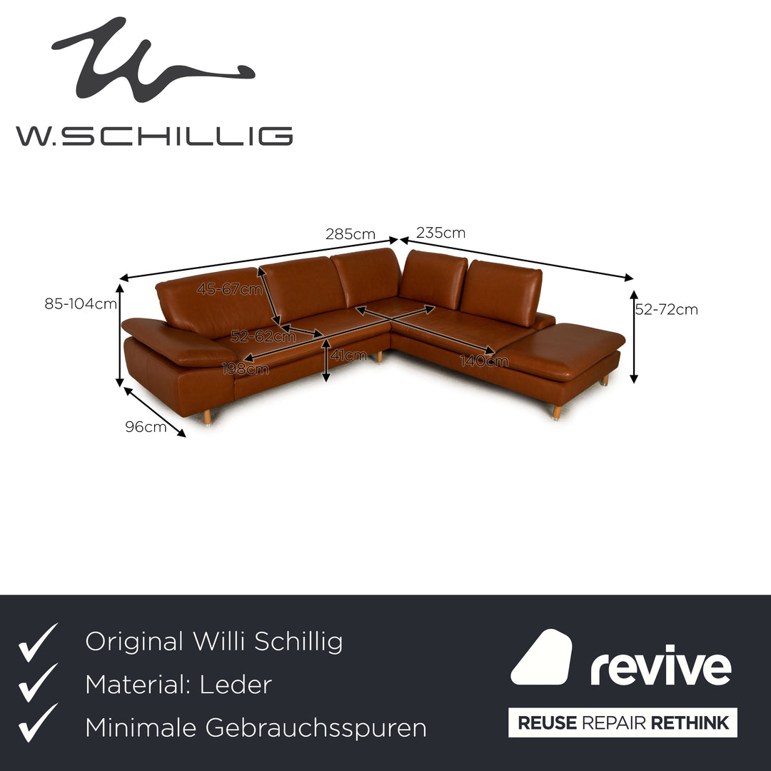Willi Schillig Loop Leder Braun Ecksofa Sofa Couch Funktion