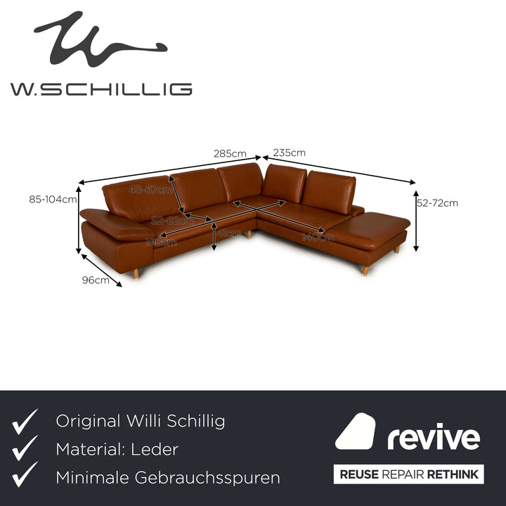 Willi Schillig Loop Leder Braun Ecksofa Sofa Couch Funktion