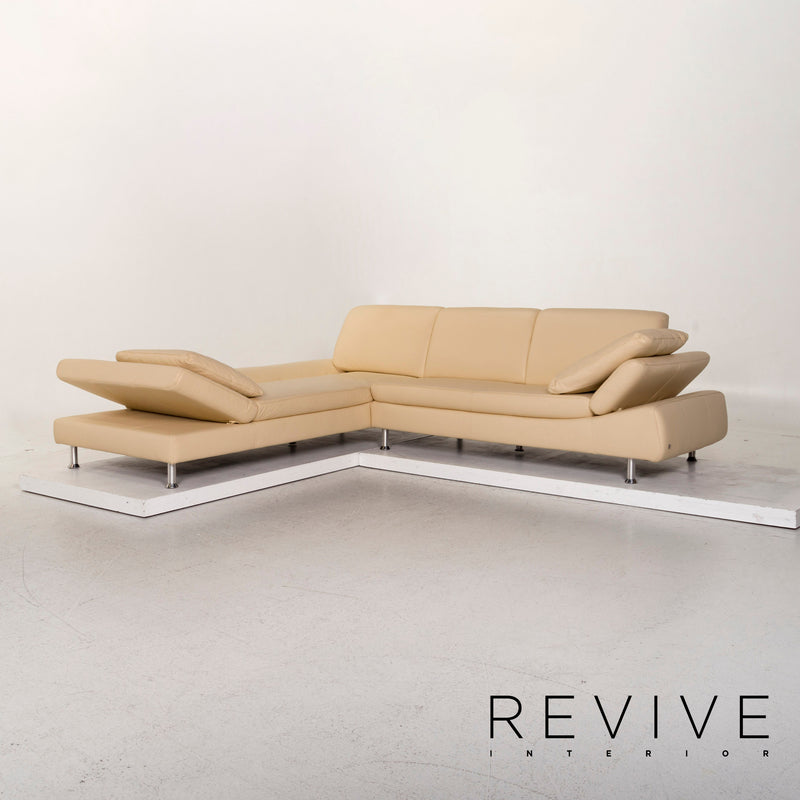 Willi Schillig Loop Leder Ecksofa Beige Sofa Couch 