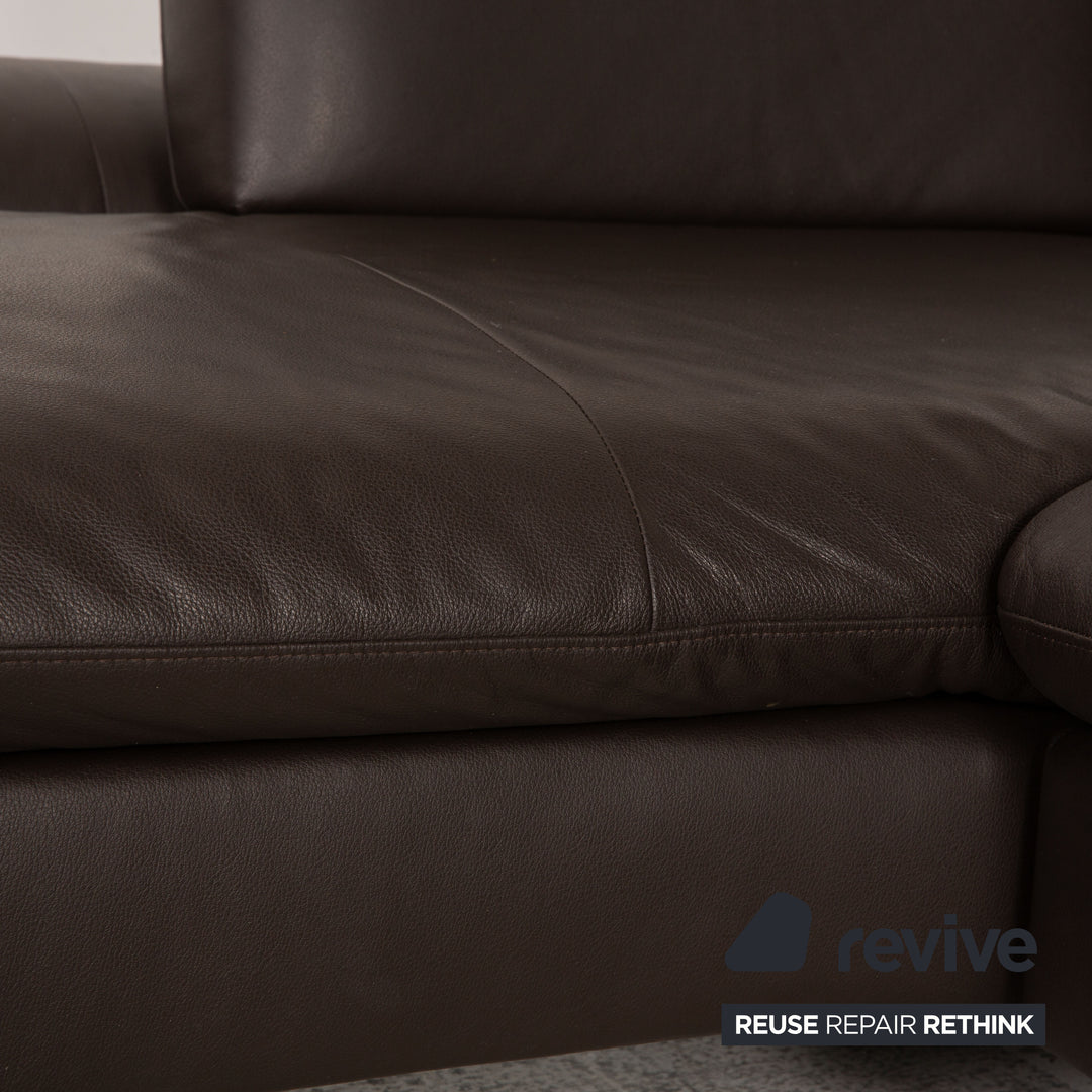 Willi Schillig Loop Leder Ecksofa Braun Sofa Couch Funktion