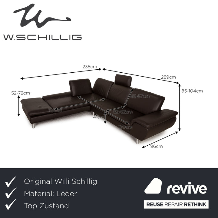 Willi Schillig Loop Leder Ecksofa Braun Sofa Couch Funktion