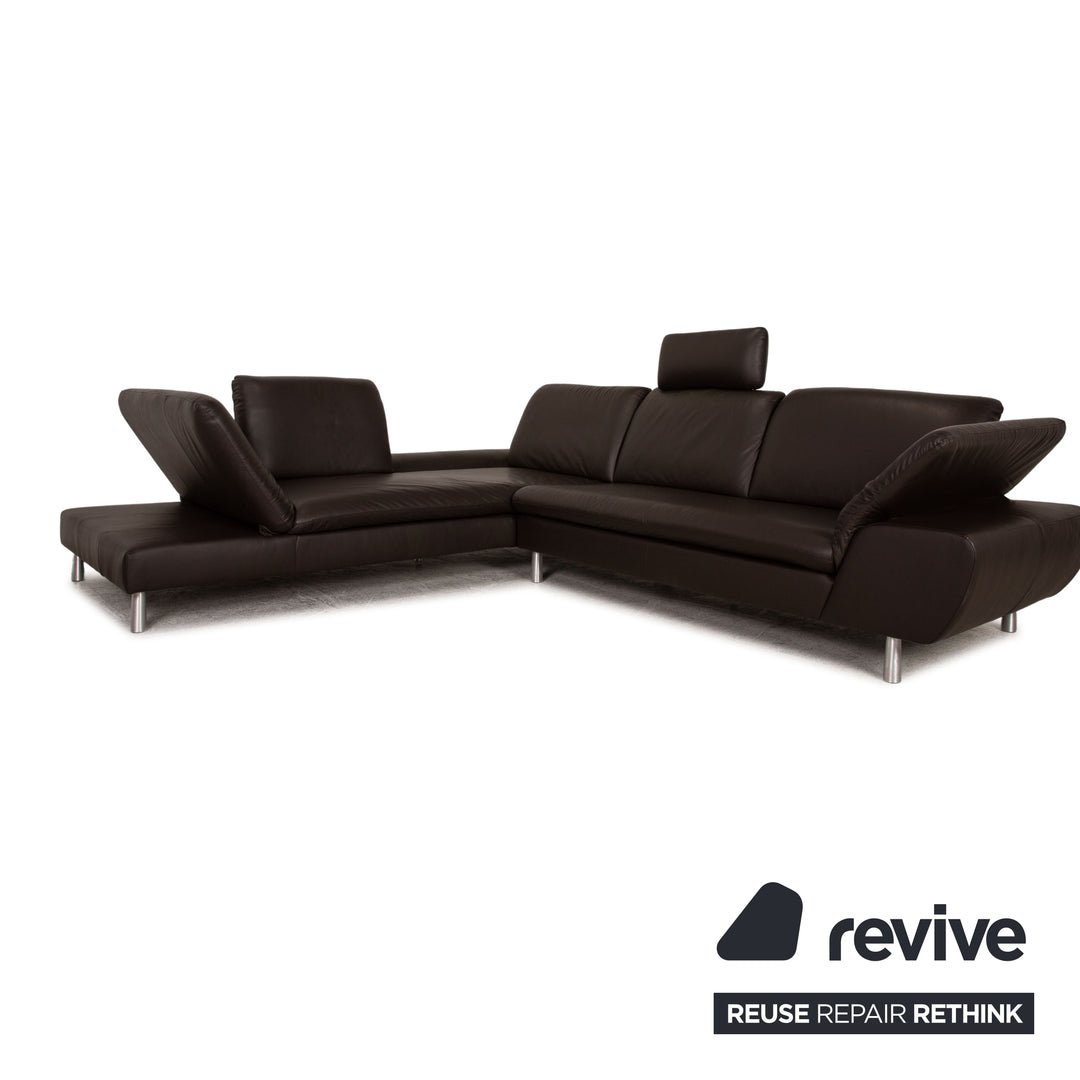 Willi Schillig Loop Leder Ecksofa Braun Sofa Couch Funktion