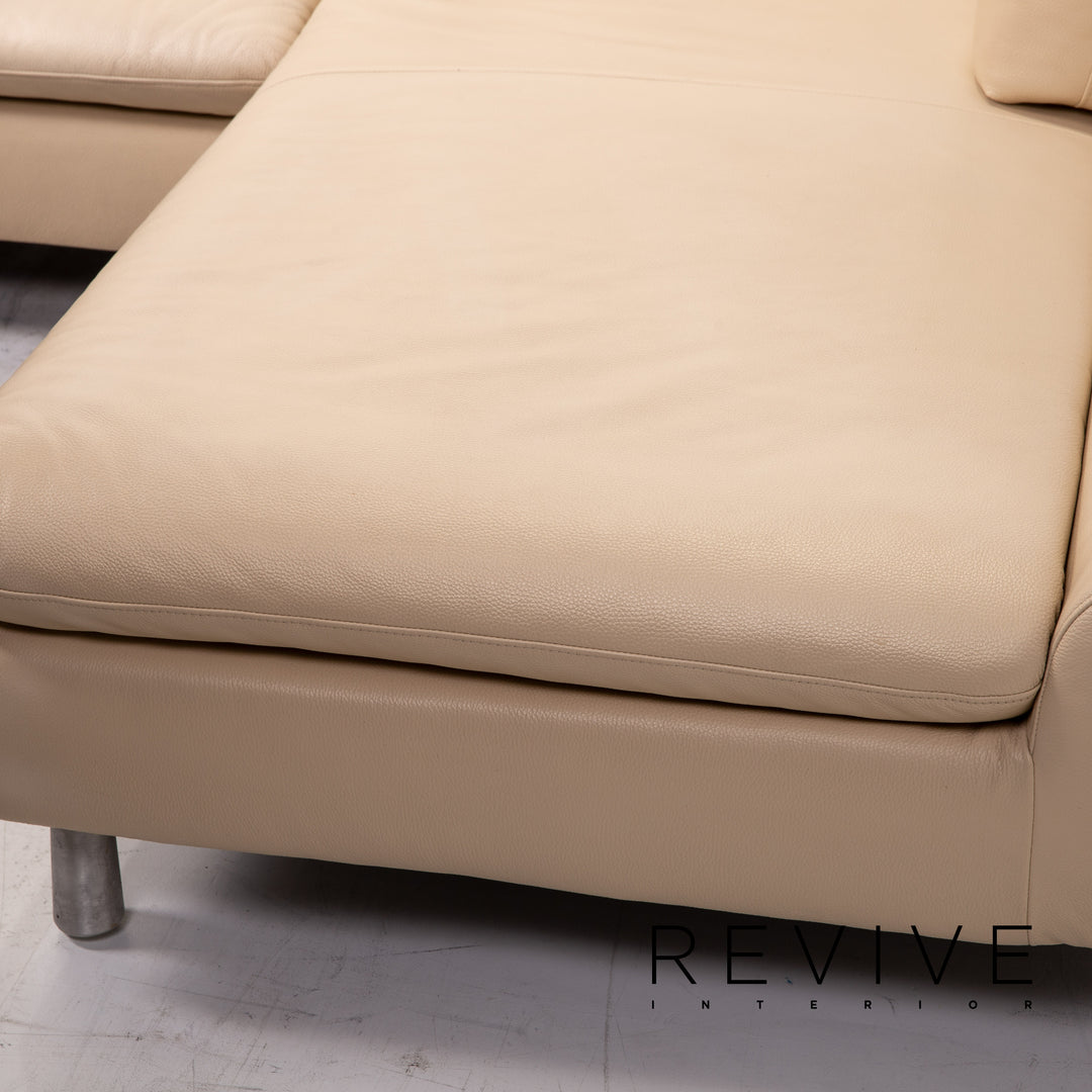 Willi Schillig Loop Leder Ecksofa Creme Funktion Sofa Couch #15331