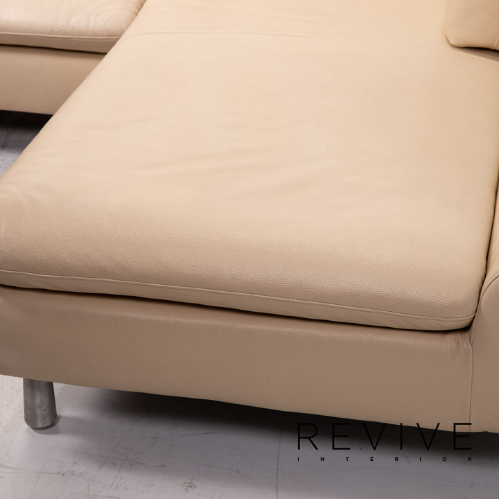 Willi Schillig Loop Leder Ecksofa Creme Funktion Sofa Couch #15331