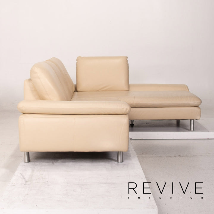 Willi Schillig Loop Leder Ecksofa Creme Funktion Sofa Couch #15331