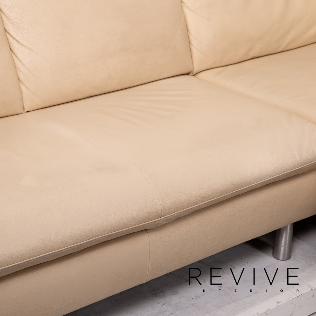 Willi Schillig Loop Leder Ecksofa Creme Funktion Sofa Couch #15331