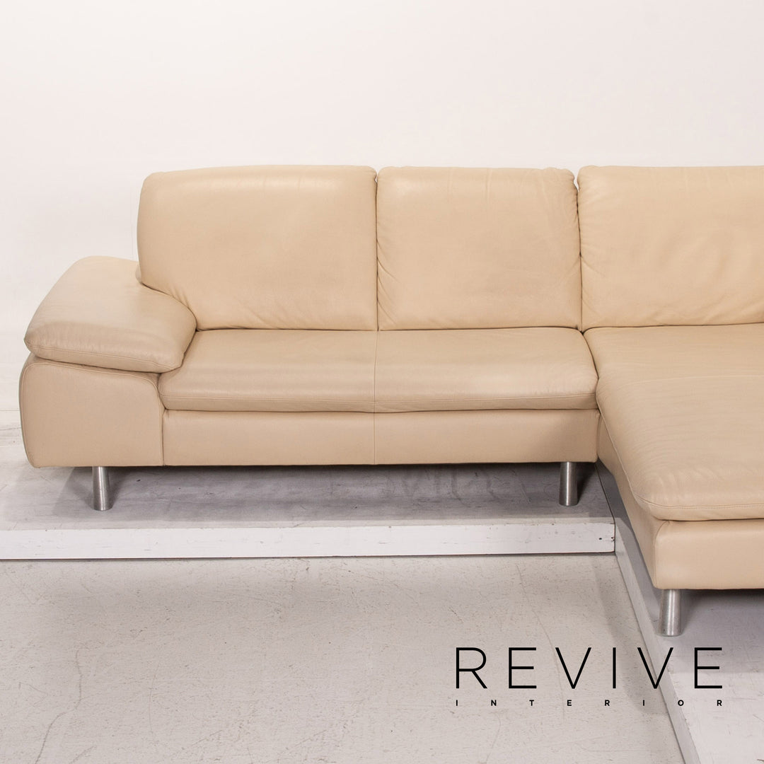Willi Schillig Loop Leder Ecksofa Creme Funktion Sofa Couch #15331
