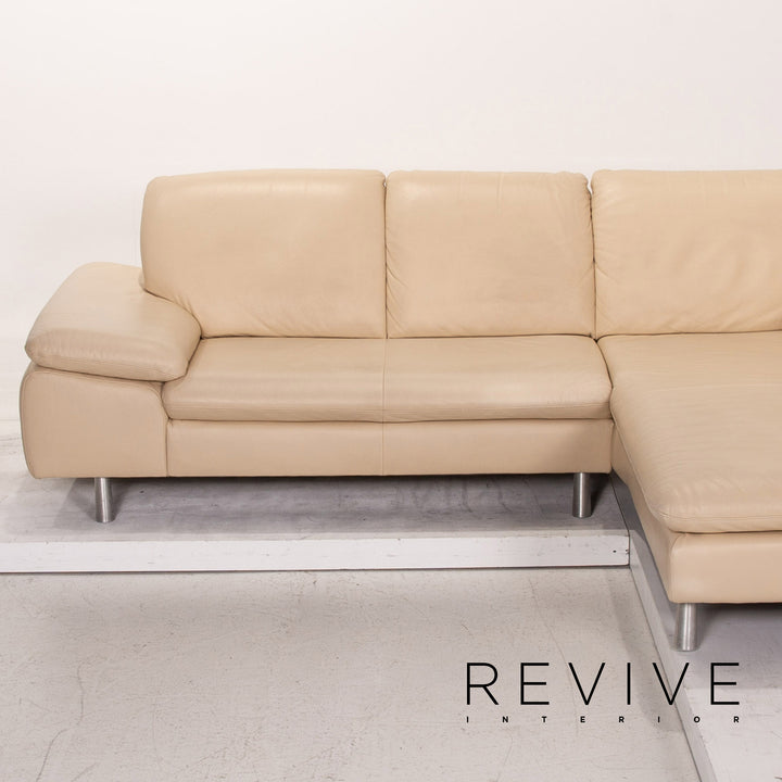 Willi Schillig Loop Leder Ecksofa Creme Funktion Sofa Couch #15331