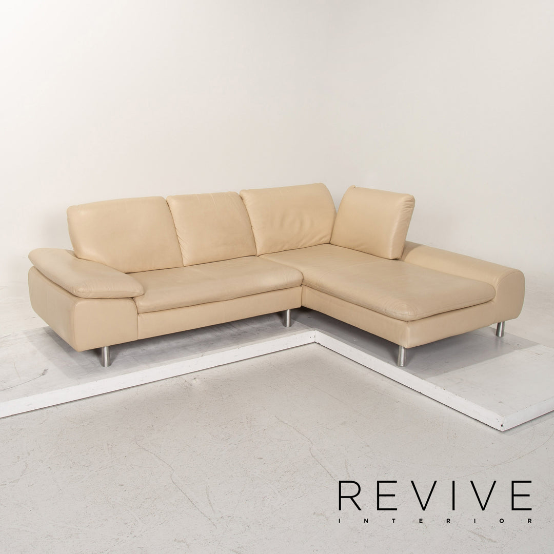 Willi Schillig Loop Leder Ecksofa Creme Funktion Sofa Couch #15331