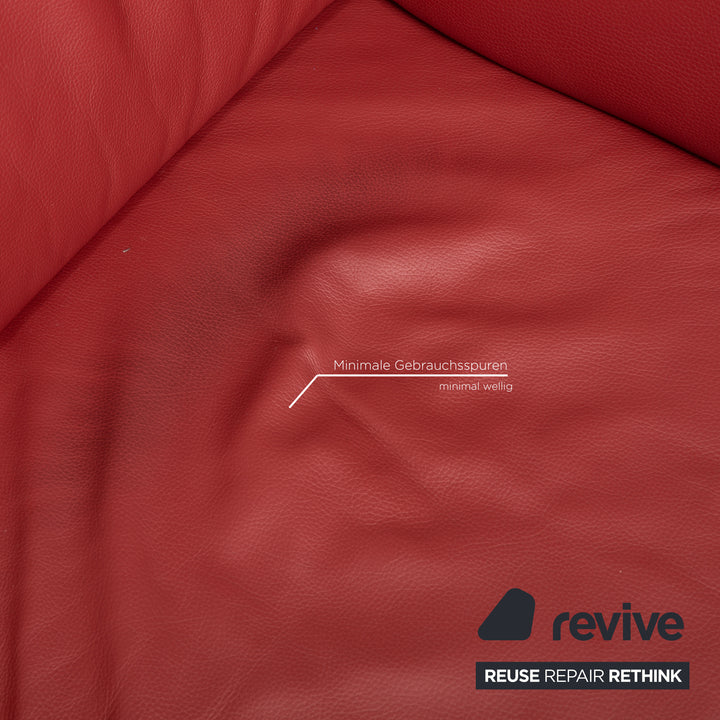 Willi Schillig Loop Leder Ecksofa Rot Funktion Sofa Couch