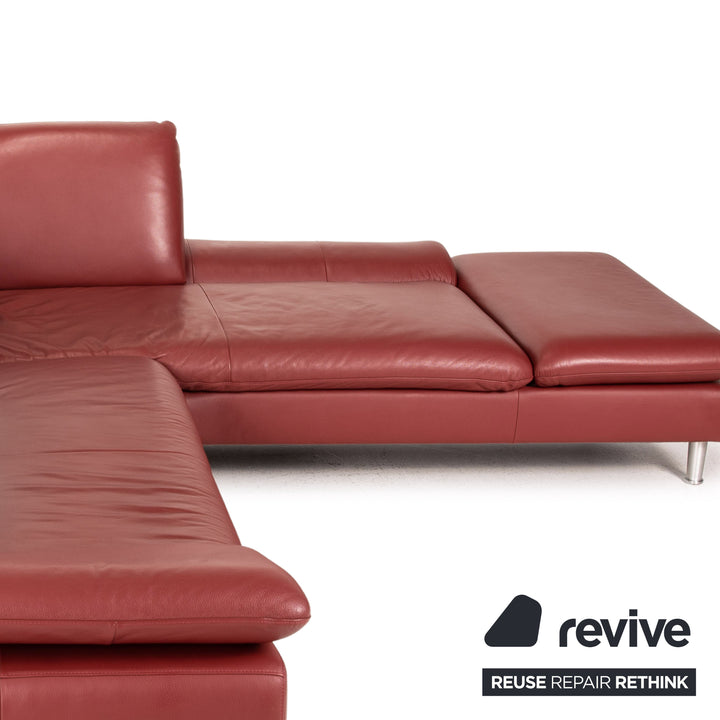 Willi Schillig Loop Leder Ecksofa Rot Funktion Sofa Couch