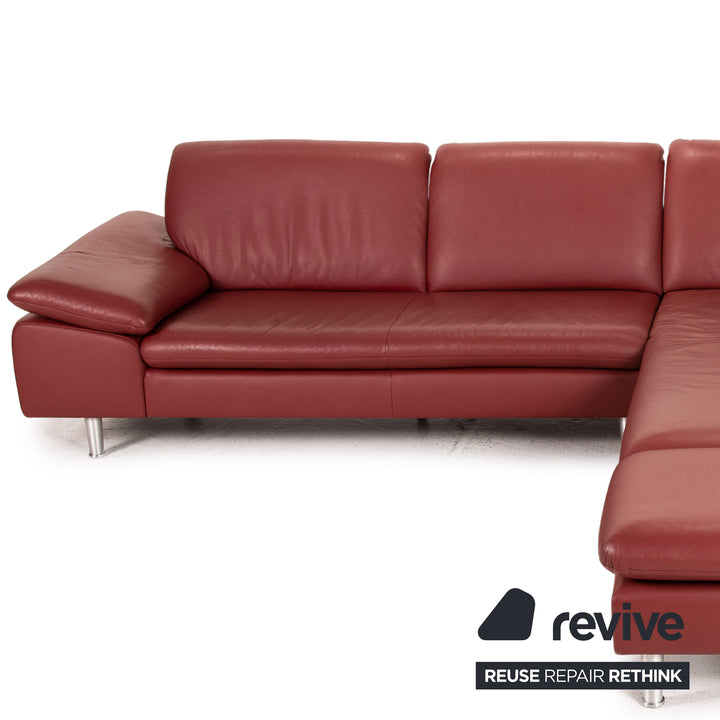 Willi Schillig Loop Leder Ecksofa Rot Funktion Sofa Couch